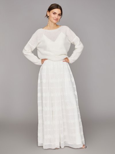 Langer Braut-Rock im Boho-Stil mit Georgette-Muster Langer Braut-Rock im Boho-Stil mit Georgette-Muster
