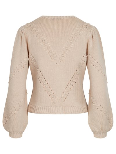 Strickjacke mit Blumenstickerei Strickjacke mit Blumenstickerei
