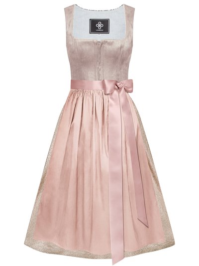 Rosé-beiges Dirndl mit zwei Schürzen Rosé-beiges Dirndl mit zwei Schürzen