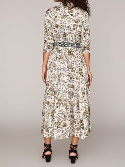 Geblümtes Kleid mit Taillengürtel Geblümtes Kleid mit Taillengürtel