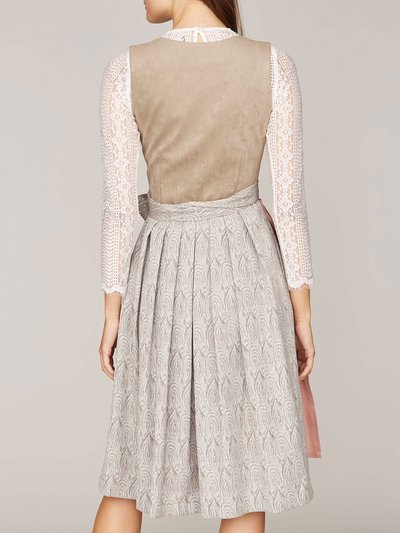 Hellbeiges Dirndl im Animalprint Hellbeiges Dirndl im Animalprint