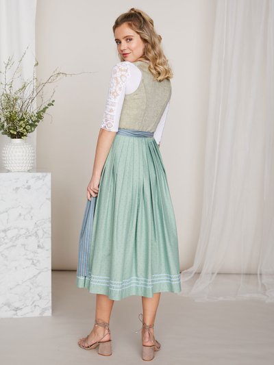 Dirndl mit olivgrünem Leinen-Mieder