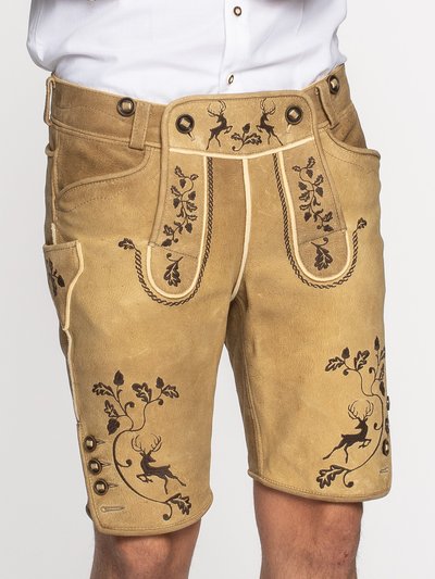 Hellbraune Hirsch-Lederhose