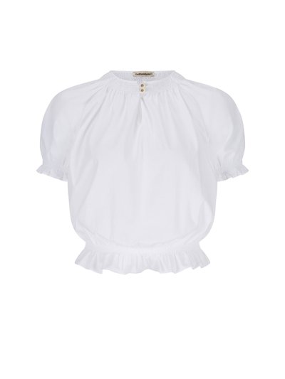 Weiße Kurzarm-Bluse Weiße Kurzarm-Bluse