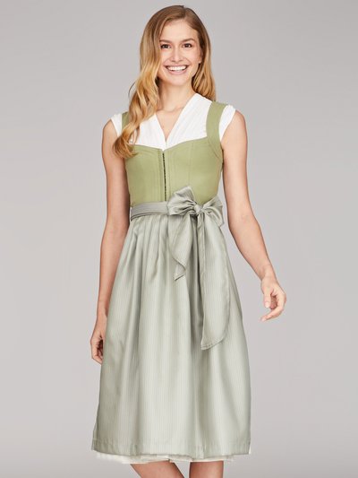 Grünes Dirndl mit Schnursteppung Grünes Dirndl mit Schnursteppung