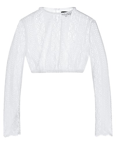 Hochgeschlossene Spitzen Dirndlbluse Hochgeschlossene Spitzen Dirndlbluse