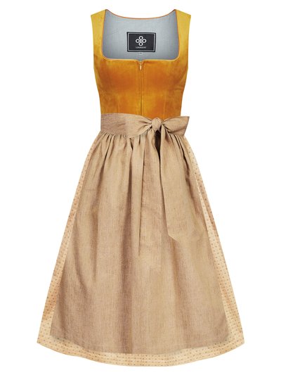 Goldenes Dirndl mit zwei Schürzen Goldenes Dirndl mit zwei Schürzen