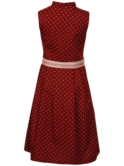 Süßes hochgeschlossenes Dirndl in Bordeauxrot