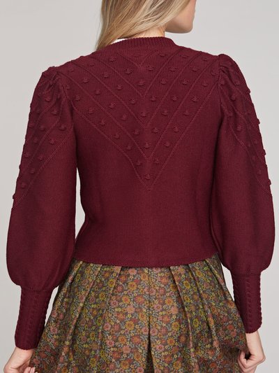 Strickjacke mit Puffarm Strickjacke mit Puffarm