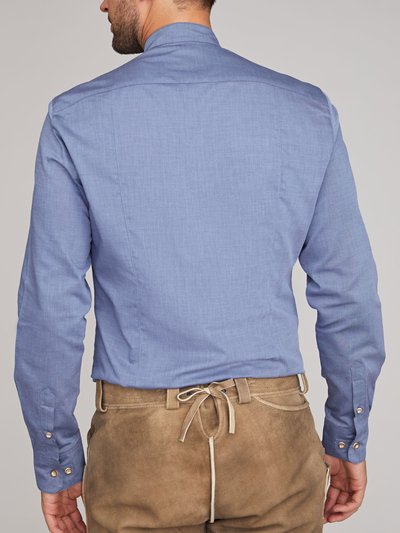 Slimfit Trachtenhemd in Blau