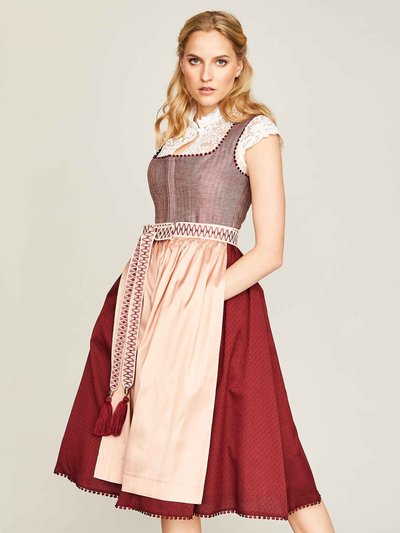 Leinen-Dirndl in Beere