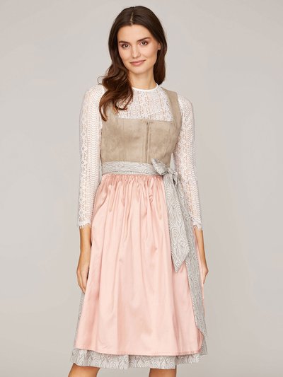 Hellbeiges Dirndl im Animalprint Hellbeiges Dirndl im Animalprint