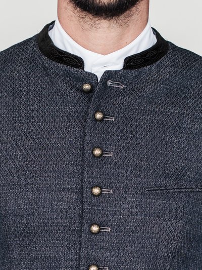 Schwarzblaue Herren-Trachtenweste Schwarzblaue Herren-Trachtenweste