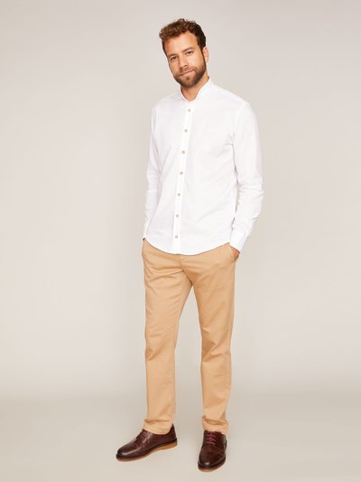 Weißes Slim Fit Trachtenhemd