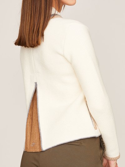 Creme-farbene Strickjacke Creme-farbene Strickjacke