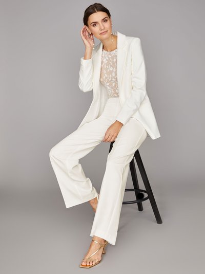Cremefarbener Braut-Blazer mit fallendem Revers
