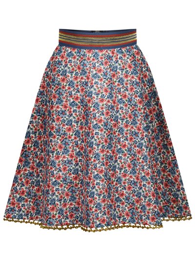 Trachtenrock mit Blumenmuster in rot und blau Trachtenrock mit Blumenmuster in rot und blau