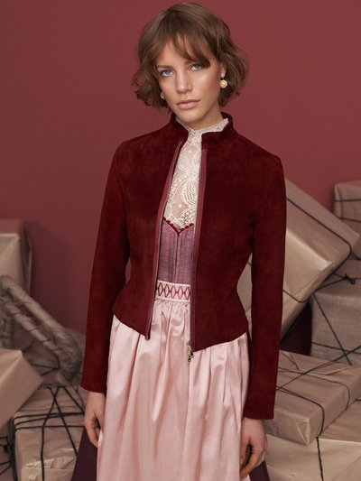 Leinen-Dirndl in Beere