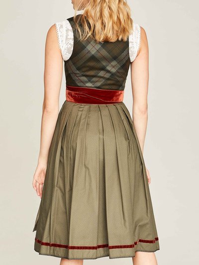 Olivgrünes Dirndl mit Karomuster Olivgrünes Dirndl mit Karomuster
