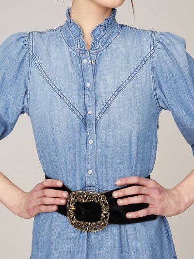 Langes Kleid in Denim-Optik Langes Kleid in Denim-Optik
