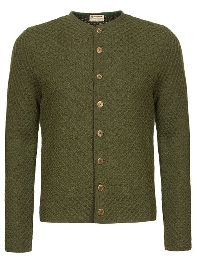 Grüne Strickjacke mit Rauten Grüne Strickjacke mit Rauten