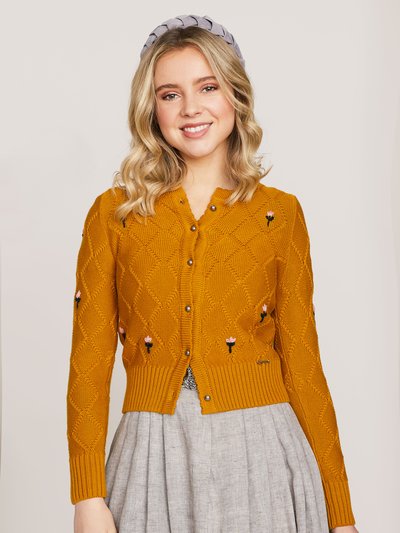 Strickjacke in Curry Strickjacke in Curry