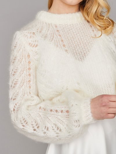 Braut-Pullover aus Mohair mit Ajourmuster Braut-Pullover aus Mohair mit Ajourmuster