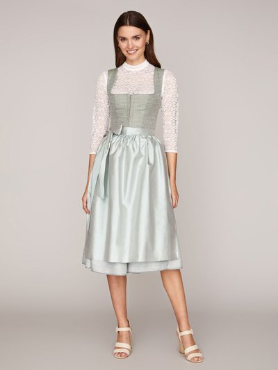 Mintfarbenes Dirndl mit Balkonette-Ausschnitt Mintfarbenes Dirndl mit Balkonette-Ausschnitt