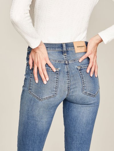 Indigo-Blaue Skinny-Jeans mit Highwaist-Schnitt