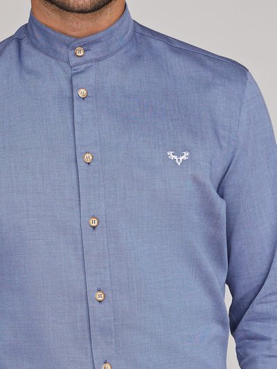 Slimfit Trachtenhemd in Blau