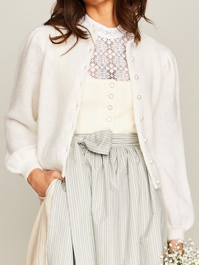 Strickjacke in Weiss