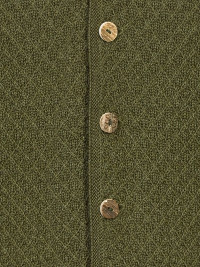 Grüne Strickjacke mit Rauten Grüne Strickjacke mit Rauten