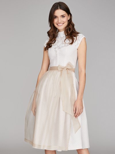 Cremefarbenes Dirndl mit Herzausschnitt Cremefarbenes Dirndl mit Herzausschnitt