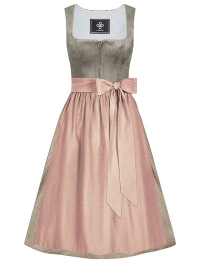 Beigefarbenes Dirndl mit zwei Schürzen Beigefarbenes Dirndl mit zwei Schürzen