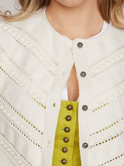 Kuschelige Strickjacke in Cremeweiß