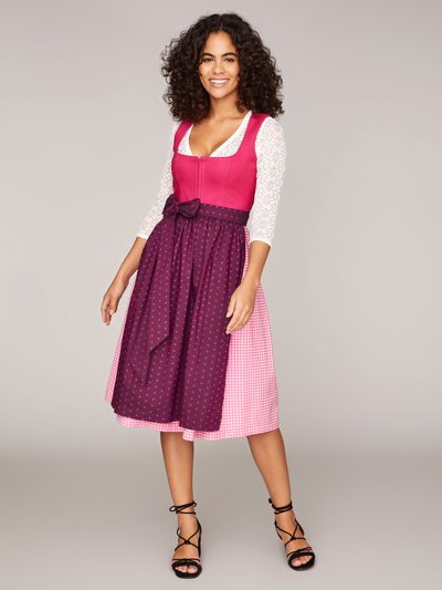 Pinkes Dirndl mit Leinen-Mieder und zwei Schürzen Pinkes Dirndl mit Leinen-Mieder und zwei Schürzen