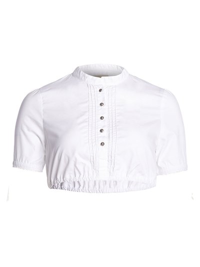 Dirndlbluse in Weiß mit Biesen
