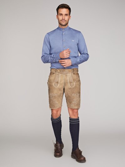 Slimfit Trachtenhemd in Blau