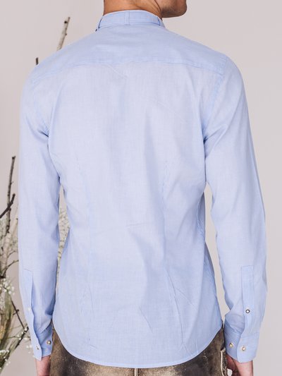 Hellblau-weiß gestreiftes Trachtenhemd Hellblau-weiß gestreiftes Trachtenhemd