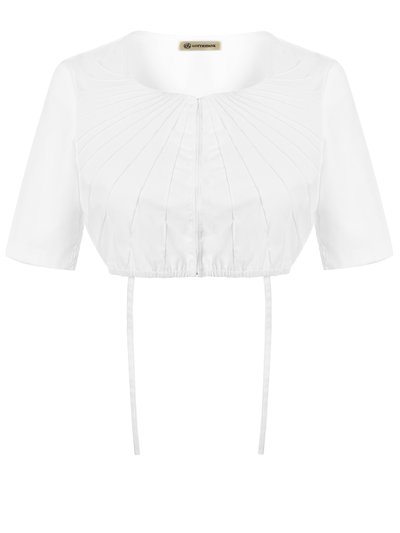 Schlichte weiße Dirndlbluse