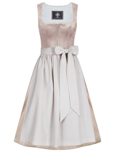 Rosé-beiges Dirndl mit zwei Schürzen Rosé-beiges Dirndl mit zwei Schürzen