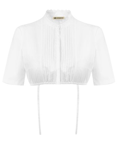 Hochgeschlossene Dirndlbluse