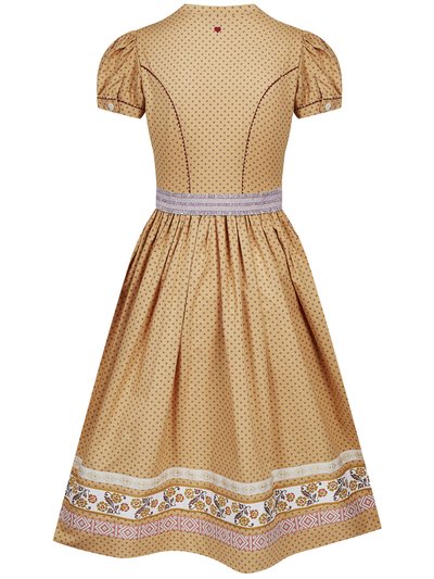 Senf-farbenes Kleid mit Gürtel