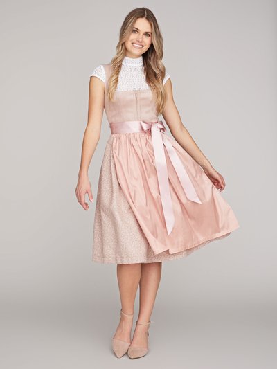 Rosé-beiges Dirndl mit zwei Schürzen Rosé-beiges Dirndl mit zwei Schürzen
