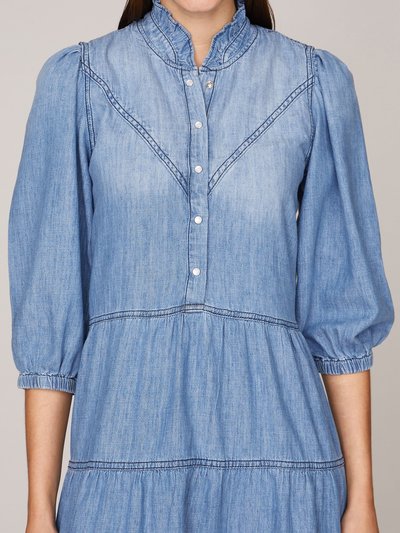 Langes Kleid in Denim-Optik Langes Kleid in Denim-Optik