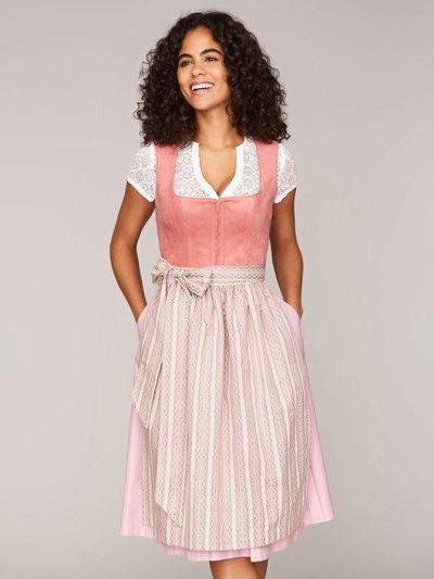 Weiße Dirndlbluse mit Blumen-Kreis-Spitze