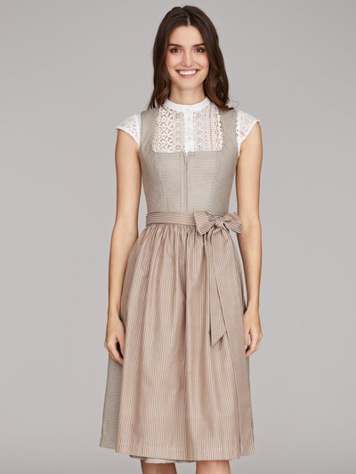Taupefarbenes Balkonett-Dirndl Taupefarbenes Balkonett-Dirndl
