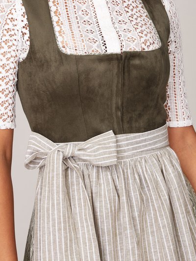 Khaki grünes Dirndl im Animalprint Khaki grünes Dirndl im Animalprint