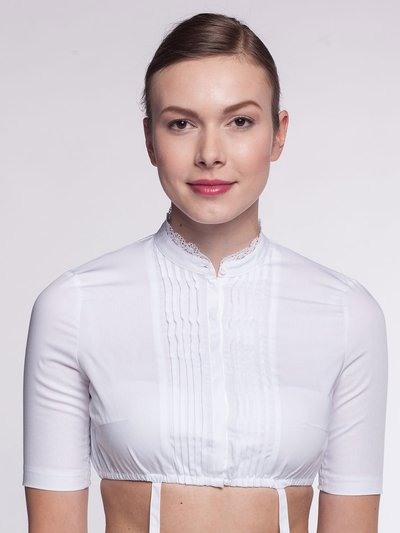 Hochgeschlossene Dirndlbluse