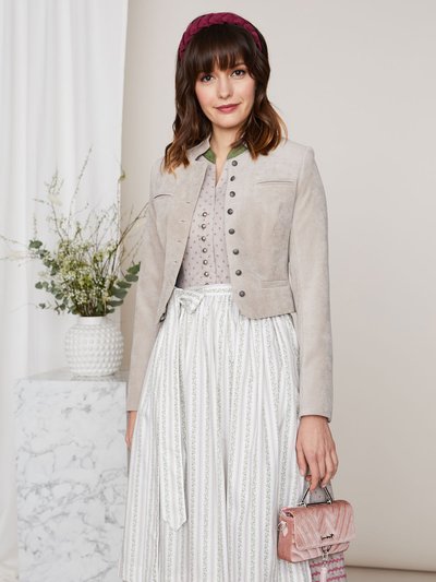 Hochgeschlossenes Dirndl in Beige 